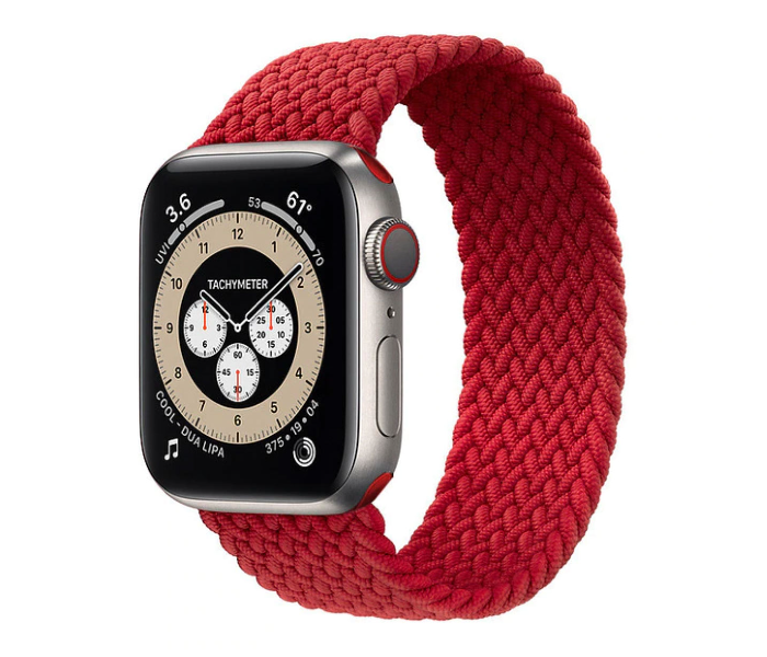 Hyphen HWSABWRDL0394 43 Mm Large Apple Braided Watch Strap Red - Delete 4 in UAE