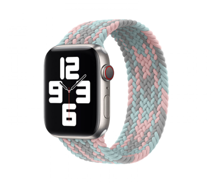 Hyphen HWSABMGPL1698 44 Mm Large Apple Braided Watch Strap Grey and Pink - Delete 1 in UAE
