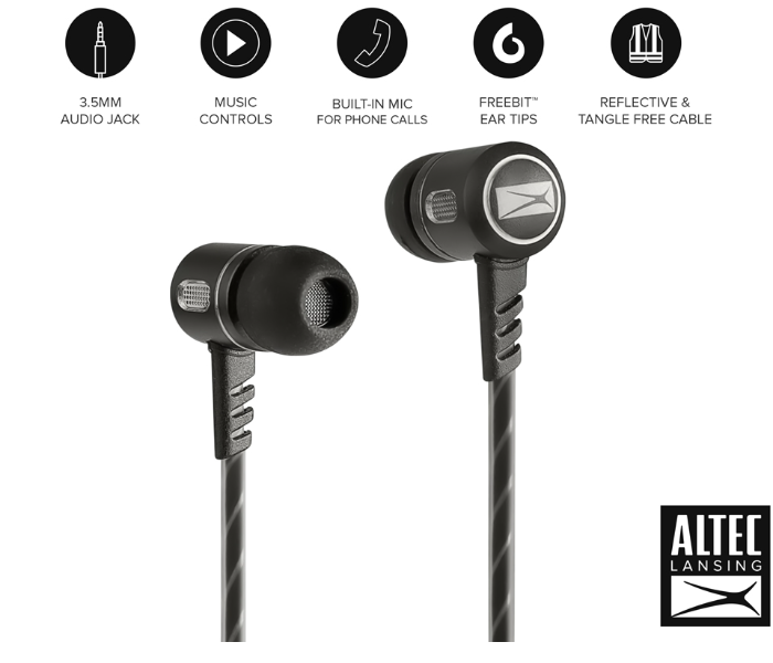 altec lansing in ear metal earphones