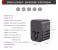 TIT Dual Type C PD QC USB All in One Charger Adapter for Travel with EU US UK AU Plug Universal Travel Power Charger Sockets - Black 5 in KSA