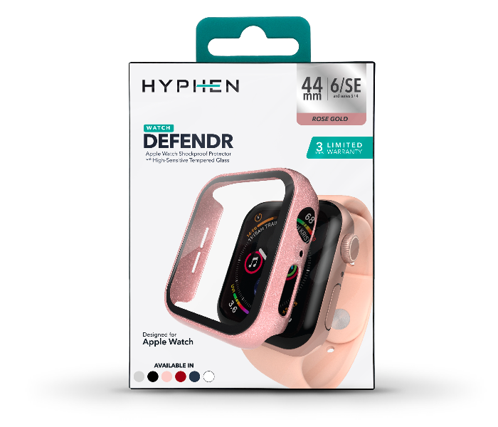 Hyphen HAW-RG448844 44Mm Tempered Glass Apple Watch Protector - Rose Gold 8 in UAE