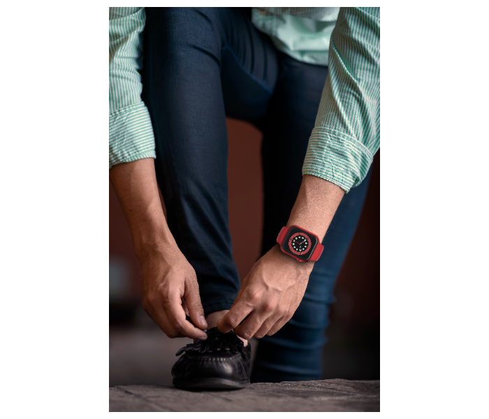 Hyphen HAW-RD401464 40Mm Tempered Glass Apple Watch Protector - Red 8 in UAE