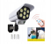 3 Modes Motion Sensor Solar Simulation Camera Wall Lamp Remote Control Outdoor Wall Light - White and Black 10 in KSA