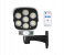 3 Modes Motion Sensor Solar Simulation Camera Wall Lamp Remote Control Outdoor Wall Light - White and Black 3 in KSA