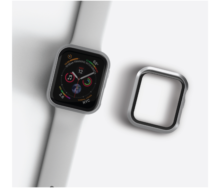 Hyphen HAW-SL448608 44Mm Tempered Glass Apple Watch Protector - Silver 9 in UAE