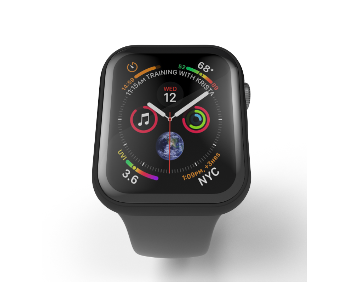 Hyphen HAW-BL407336 40Mm Tempered Glass Apple Watch Protector - Black 4 in UAE