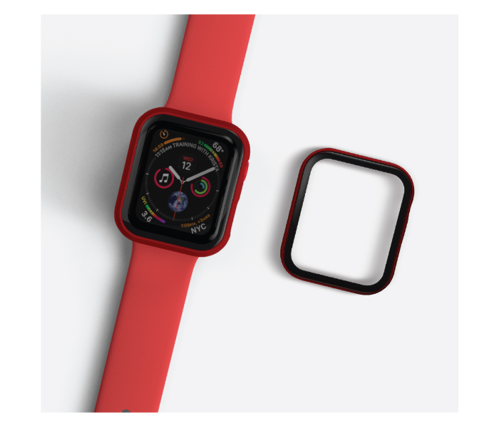 Hyphen HAW-RD441396 44Mm Tempered Glass Apple Watch Protector - Red 8 in UAE