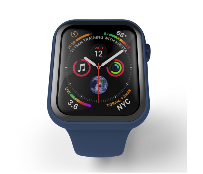 Hyphen HAW-BLU401228 40Mm Tempered Glass Apple Watch Protector - Blue 4 in UAE