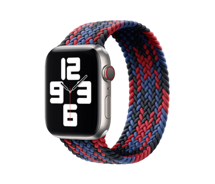 Hyphen HWSABMBRM1384 42 Mm To 44Mm Medium Apple Braided Watch Strap Black and Red 1 in UAE