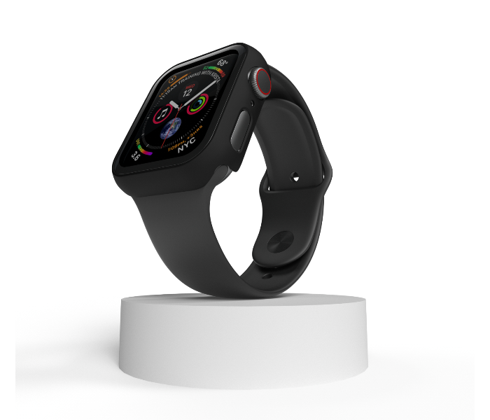Hyphen HAW-BL407336 40Mm Tempered Glass Apple Watch Protector - Black 12 in UAE