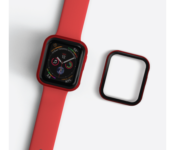 Hyphen HAW-RD401464 40Mm Tempered Glass Apple Watch Protector - Red 7 in UAE