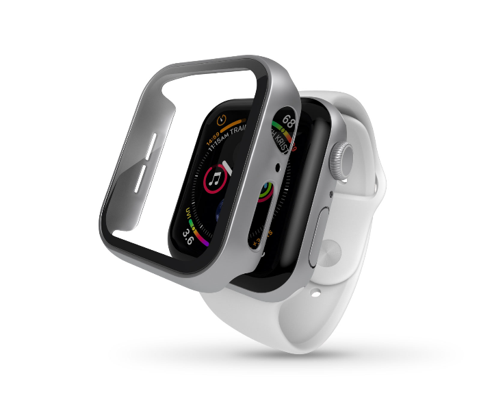 Hyphen HAW-SL448608 44Mm Tempered Glass Apple Watch Protector - Silver 12 in UAE