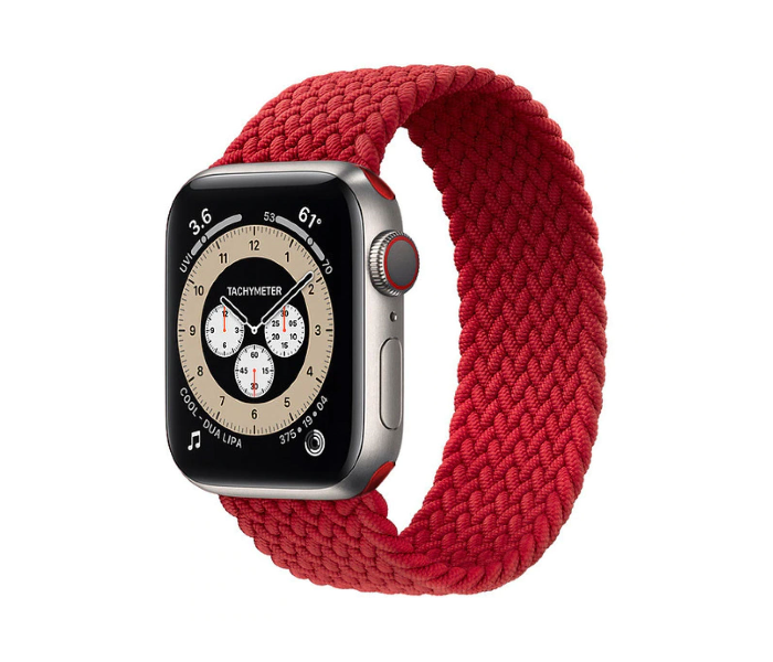 Hyphen HWSABWRDM9718 38Mm To 40Mm Medium Apple Braided Watch Strap Red 4 in UAE
