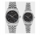 Rio Silver Color Strap Couple Watch - Silver and Black 1 in KSA