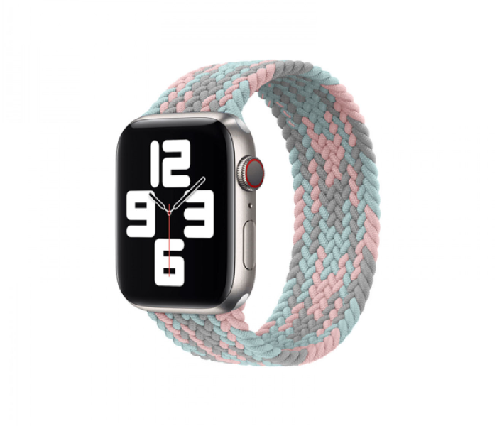 Hyphen HWSABMGPL1698 43 Mm Large Apple Braided Watch Strap Grey and Pink Delete 1 in UAE