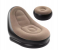 Generic Portable Inflatable Sofa With Footrest - Beige and Black 2 in OMAN