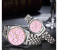 Rio Silver Color Strap Couple Watch - Silver and Pink 1 in KSA