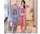 Set of 2 Ladies Pyjama Top and Pants Combo Pack - Pink and Light Blue 1 in UAE