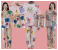 Set of 9 Cute Cartoon Printed Summer Short Sleeve Casual Home Wear Pajamas Set for Women 1 in UAE