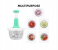 Generic Manual Food Processor Multi-functions Gourmet Cuisine Hand Pat Chopper Press Cutter Vegetable Meat - Green and White 2 in OMAN