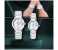 163 Max Chain Strap Couple Analog Watch - Silver and White 1 in KSA