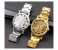 FLLi 2 Piece 18k Gold Plated Machinery Design Watch - SIlver and Gold 1 in OMAN