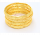 Set of 4 Pieces Large Sized Bangles for Women - Gold 1 in UAE