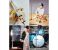 Srtech Extendable Selfie Stand 360° Rotation with Phone Holder Rechargeable Wireless Foldable 7 Brightness LED Light with 1000mah Battery for Videography - White 19 in UAE