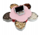 5 Grid Flower Shape Candy Snack Dried Fruits Storage Box with Phone Mount Stand - Pink and Blue 3 in OMAN
