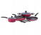 9 Piece High Quality Cookware Set - Black And Red 1 in KSA