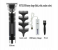 Galaxy Ocean 1200mAh Retro Rechargeable Cordless Hair Clipper - Gold 5 in UAE