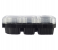 Hotpack HSMBBR6C 5 Pieces Container Black Base 6 Compartment with Lid 2 in UAE