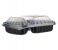 Hotpack HSMBBMW2 5 Pieces Black Base Container with 2 Compartment and Lid 4 in UAE