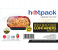 Hotpack HSMRB750 5 Pieces 750ml Red and Black Base Container with Lids 2 in UAE