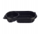 Hotpack HSMBBMW2 5 Pieces Black Base Container with 2 Compartment and Lid 5 in UAE
