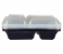 Hotpack HSMBBMC2C 5 Pieces Container Black Base with 2 Compartment Lid 3 in UAE