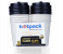 Hotpack HSMEPC8C 8oz 10 Pieces White Embossed Paper Cups with Lid 1 in UAE