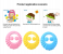 Universal 3 Pieces Baby Shower Cap - Blue, Yellow and Pink 5 in UAE