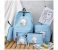 Generic 5 Pieces Female Color Matching Backpack Schoolbag - Blue 1 in UAE