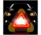 Portable Flashing Car Solar LED Light Triangle Warning Emergency Light Camping Hiking Fishing Lamp COB USB Charging Torch Light - Black and Yellow 7 in OMAN