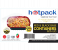 Hotpack HSMRB650 5 Pieces 650ml Red and Black Base Container with Lids 1 in UAE