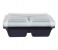 Hotpack HSMBBMC3C 5 Pieces Container Black Base with 3 Compartment Lid 2 in UAE