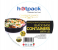 Hotpack HSMBBRO16 5 Pieces 16 oz Black Base Round Container with Lids 2 in UAE