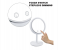 Generic 3 in 1 LED Rotatable Dimmable Makeup Mirror with Fan USB Charging Selfie Ring Light - White 10 in UAE