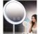 Generic 3 in 1 LED Rotatable Dimmable Makeup Mirror with Fan USB Charging Selfie Ring Light - White 3 in UAE