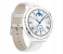 Huawei Watch GT 3 Pro 42mm White Ceramic Case with Silver Bezel and White Leather Strap 2 in UAE
