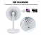 Generic 3 in 1 LED Rotatable Dimmable Makeup Mirror with Fan USB Charging Selfie Ring Light - White 7 in UAE