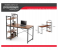 Multipurpose Computer Desk with 4 Tier Shelves for Work Study or Gaming - Brown 4 in OMAN