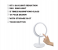 Generic 3 in 1 LED Rotatable Dimmable Makeup Mirror with Fan USB Charging Selfie Ring Light - White 11 in UAE
