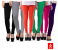 6 Pcs Women Cotton Plain Leggings - Assorted Colour 1 in UAE